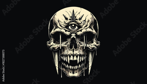 skull t shirt design vector illustration