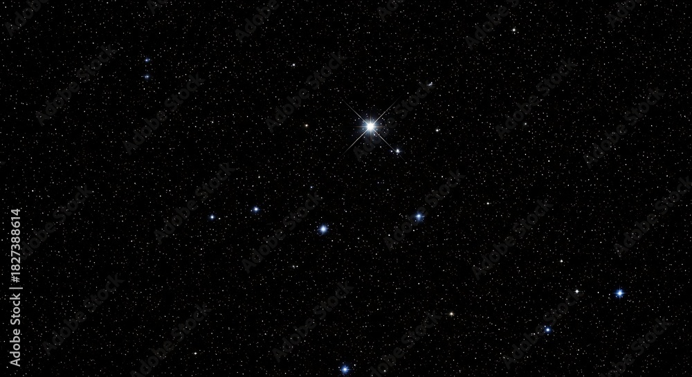 Obraz premium A distant celestial object a bright comet or asteroid with a faint tail against a vast dark starry night sky