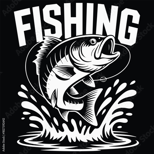 fishing t-shirt design.