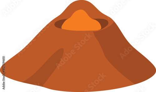 Shield volcano with central lava pool