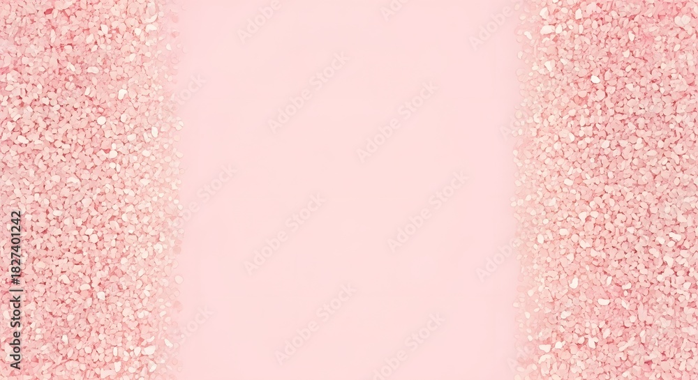 Fototapeta premium Elegant rose gold glitter border with soft pink center copy space