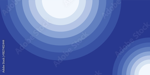Abstract background with two radiating light sources creating concentric blue circles.