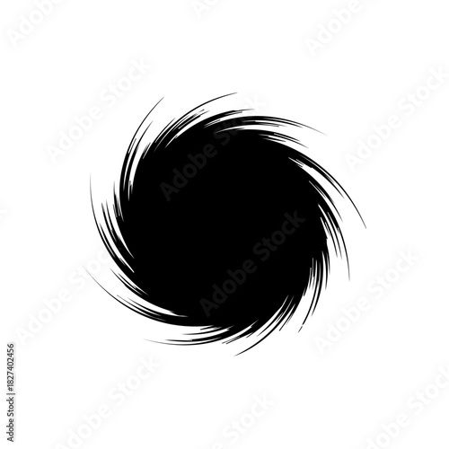 Black Hole Spiral Icon A Graphic Representation of Cosmic Energy and Density