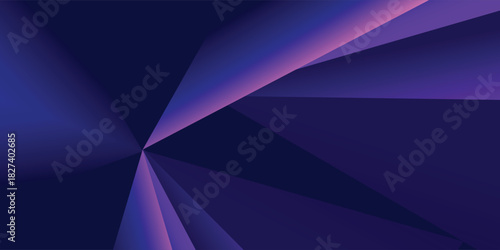Abstract background with converging purple and blue geometric planes creating a sense of depth and movement.