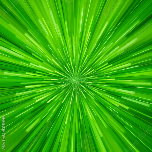 Radial Burst Lines Motion Abstract Green Background