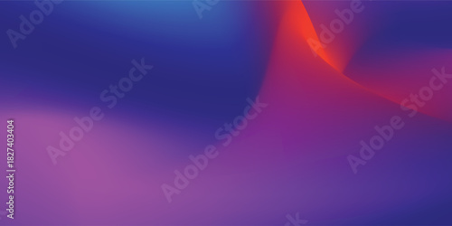 A vibrant abstract background featuring a smooth, fluid gradient of deep blue, purple, and a glowing streak of orange-red light.