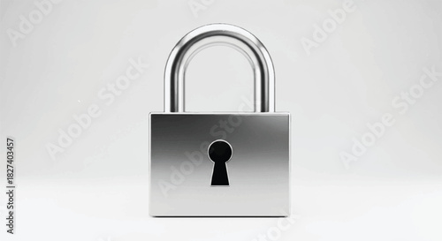 Shiny security padlock symbolizing digital protection and privacy.