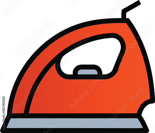 Vector Illustration  of an iron on a white background.