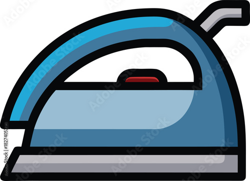 Vector Illustration  of an iron on a white background.