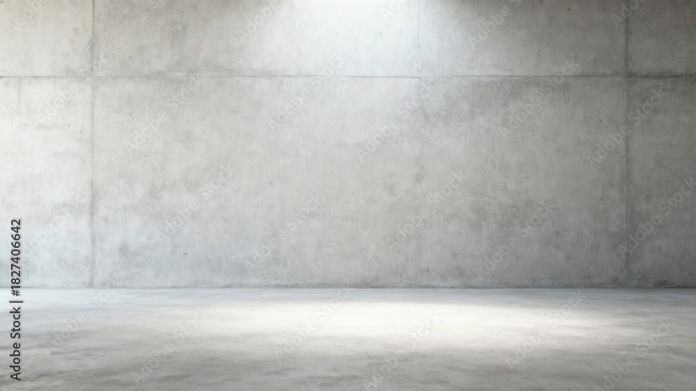 Fototapeta premium Empty room with a concrete wall and soft lighting.