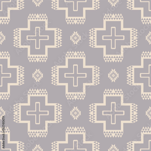 Modern Native American Indian pattern. Vector southwestern aztec navajo seamless pattern. Ethnic geometric pattern use for fabric, textile, home decoration elements, upholstery, wrapping paper, etc.