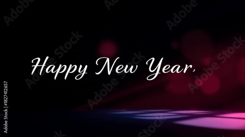 Elegant Happy New Year Wishes with Soft Glows and Gentle Reflections