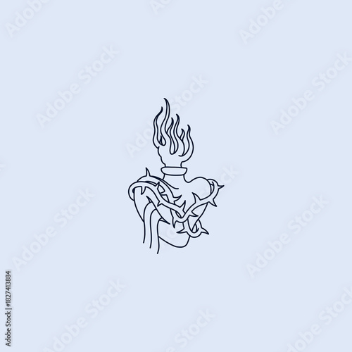 THESE HIGH QUALITY SACRED HEART JESUS VECTOR FOR USING VARIOUS TYPES OF DESIGN WORKS LIKE T-SHIRT, LOGO, TATTOO AND HOME WALL DESIGN