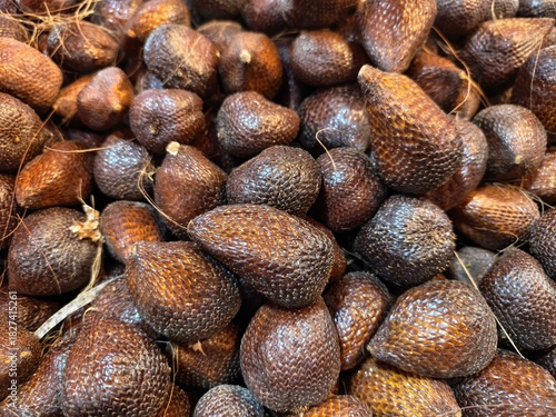 Buah Salak selling at wet market