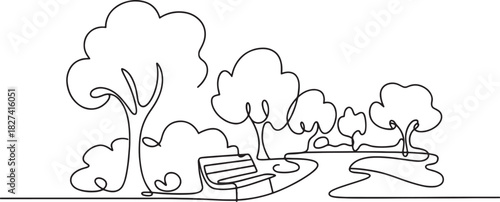 vector illustration of nature and park 