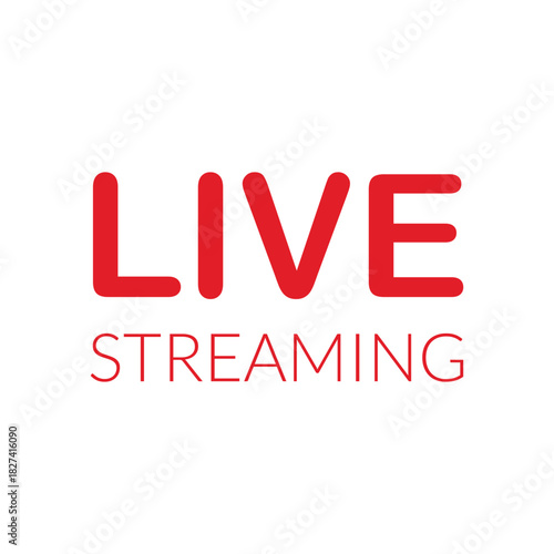 Minimal Live Streaming Text Logo for Social Media and Broadcast Graphics
