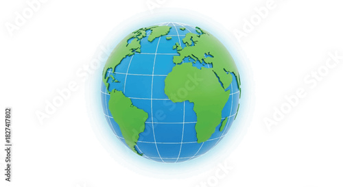 Global Earth Globe Icon Representing The Environment And Worldwide Connectivity.