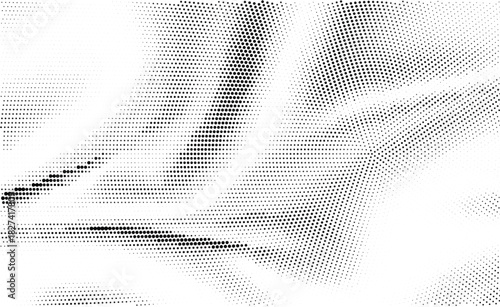 Wavy gradient halftone dots pattern texture background
