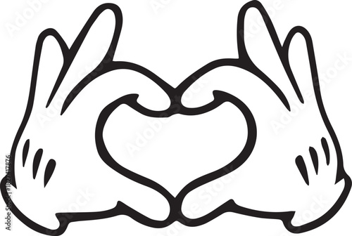 Two hands forming a heart shape 