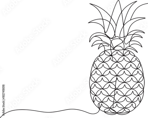 pineapple on a white