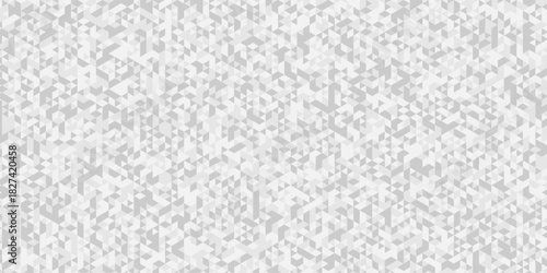 Abstract low polygon cubic white and gray vector poly triangle texture geometric pattern composed of triangular. geometric wall tile and metal cube background triangle wallpaper design.	
