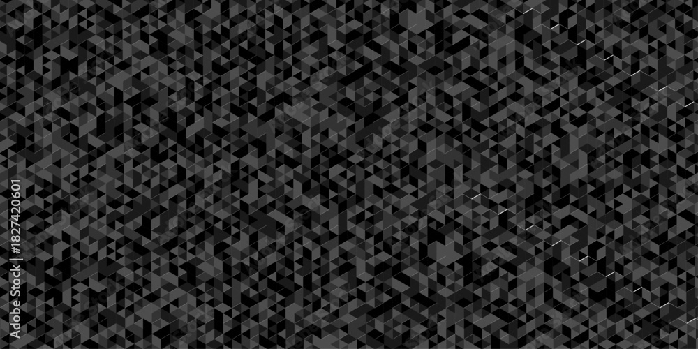 Fototapeta premium Abstract low polygon cubic black gray black design. vector poly triangle texture geometric pattern composed of triangular. geometric wall tile and metal cube background triangle wallpaper design. 