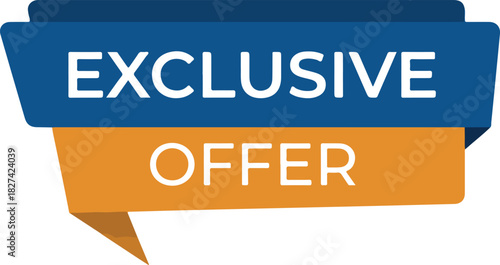 Exclusive offer banner isolated on for marketing promotion