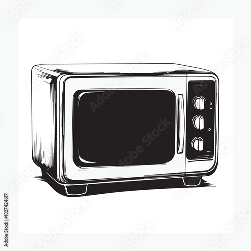 retro tv set isolated