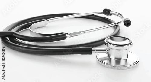 Stethoscope Medical Instrument Used for Heart and Lung Examination in Clinical Settings.
