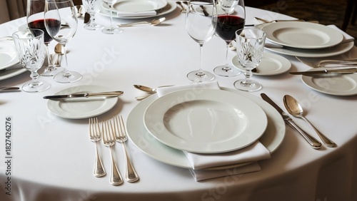 Wallpaper Mural Elegantly set formal dining table ready for a special meal or event. Torontodigital.ca