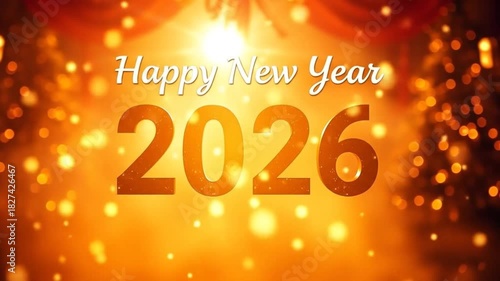Sparkling Wishes: Welcoming the Year 2026 with Golden Hues and Festive Lights