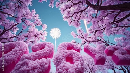 Blooming Wishes: A Dreamy 2026 New Year Celebration with Cherry Blossom Fireworks