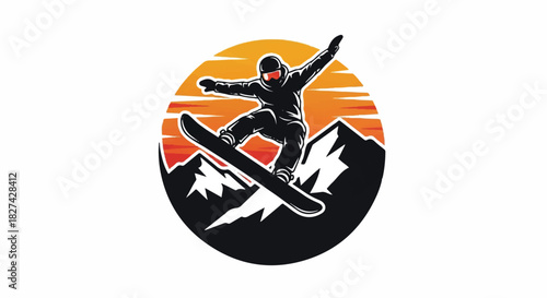 Silhouette of an athlete riding a wave on a board against a sunset background.