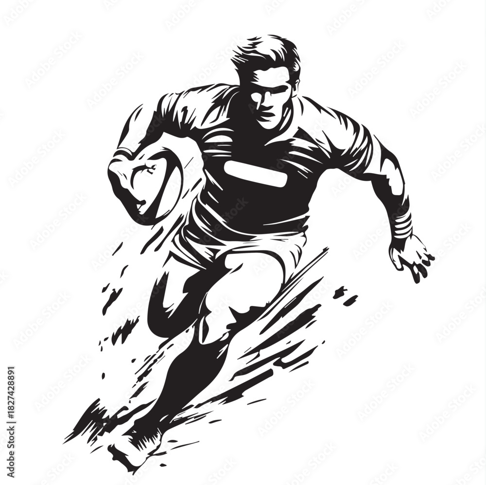 Fototapeta premium football player silhouette vector