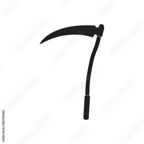 Blade scythe silhouette vector flat illustration design.
