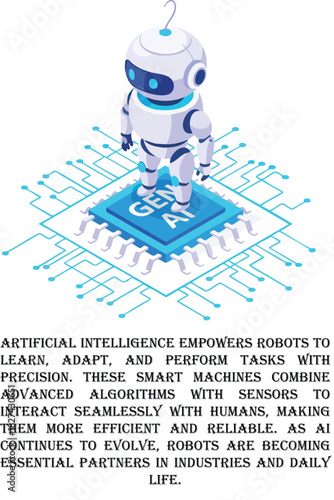 PrintGenerative AI robot on microchip with circuit integration