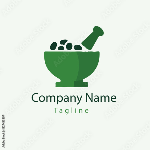 Organic pharmacy nature logo design