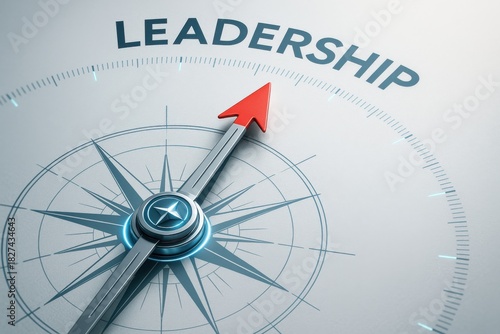 Compass symbolizing leadership direction and guidance, emphasizing strategic navigation in personal and professional growth. Concept of leadership, decision-making, and vision.