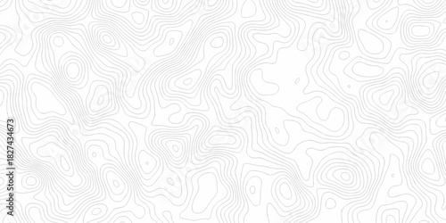 Vector abstract white outline area topography paper lines. Topographic contour. lines grid map seamless pattern. Geographic mountain relief lines background.	
