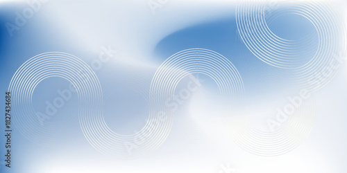Gradient abstract background with circular line patterns. Vector illustration modern