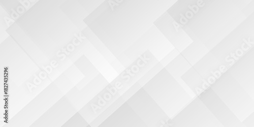 Abstract vector minimal tech gradient white, gray creative triangle geometric technology space. rectangle randomly arranged white line background. paper web overlap presentation design.	
