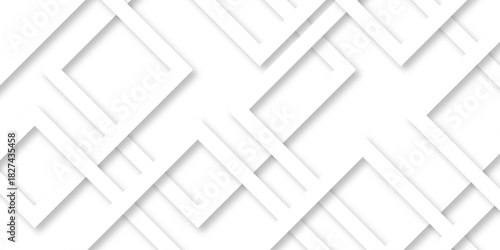 Vector minimal tech gradient white, gray creative triangle geometric technology space. rectangle randomly arranged white line background. paper web overlap presentation design.	