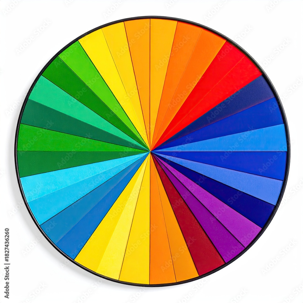 Fototapeta premium Circular color wheel, radiating hues