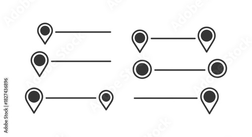 Location pin map marker destination pointer position navigation route journey travel direction gps guide 100