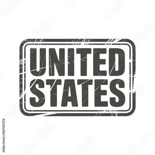 Distressed united states stamp graphic with grunge texture