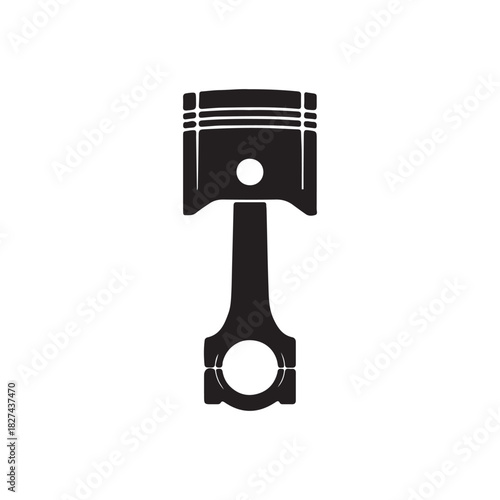 Piston silhouette vector flat illustration design on white back ground