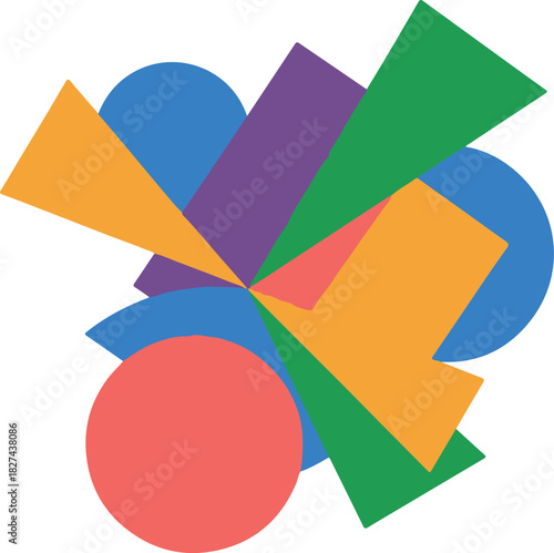 Abstract Colorful Geometric Vector | Modern Shape Illustration