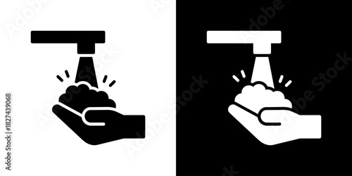 Hand Wash Icon Vector Illustration. Flat Style Design Created For Creative Flexibility In Light And Dark Versions. 