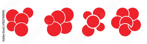 .Template of moodboard. Photo collage template with circle. Set of collage for photos or images. Photo collage strip effect mockup. Family photo collage frames template for interior design.