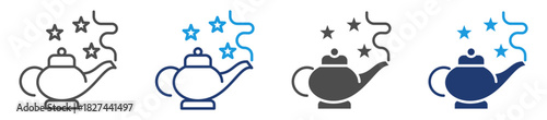 magic lamp icon sheet multiple style